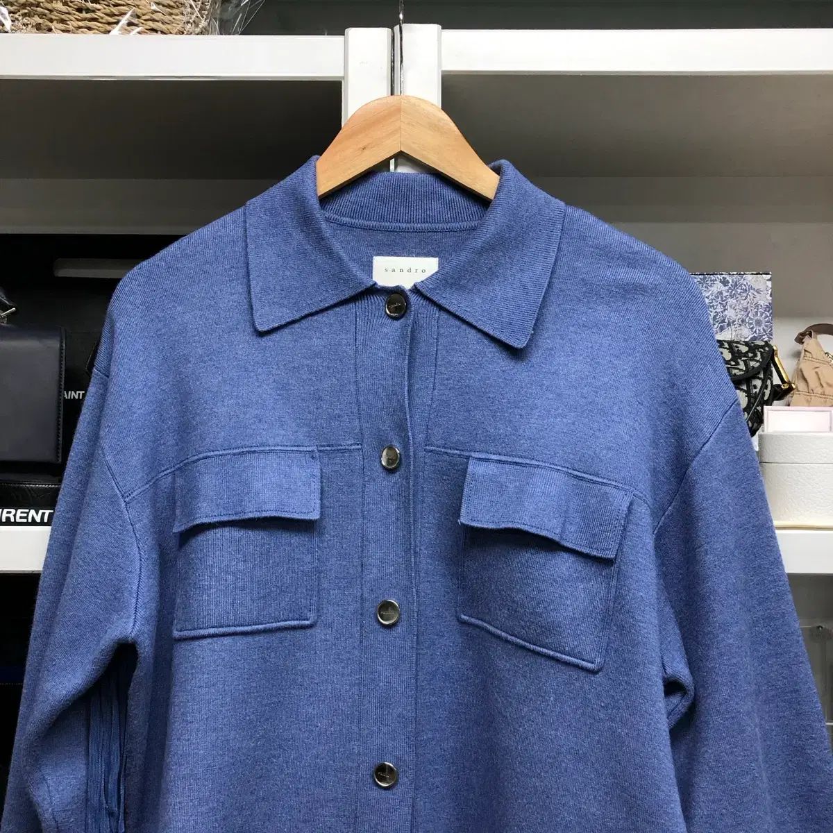 SANDRO サンドロ フリンジ ニット カーディガン - メルカリ