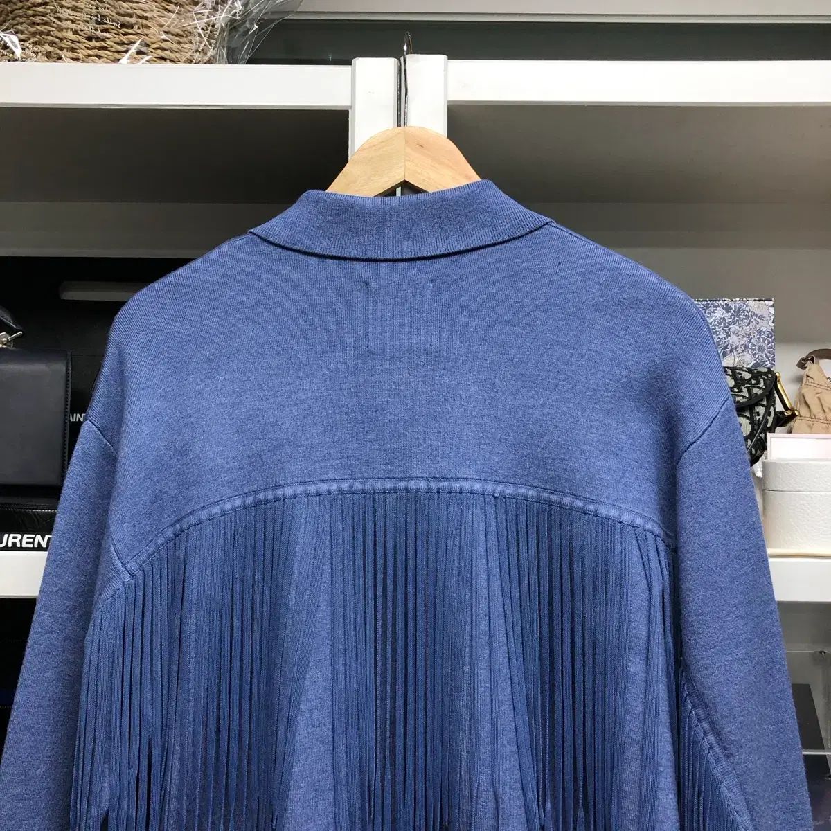 SANDRO サンドロ フリンジ ニット カーディガン - メルカリ