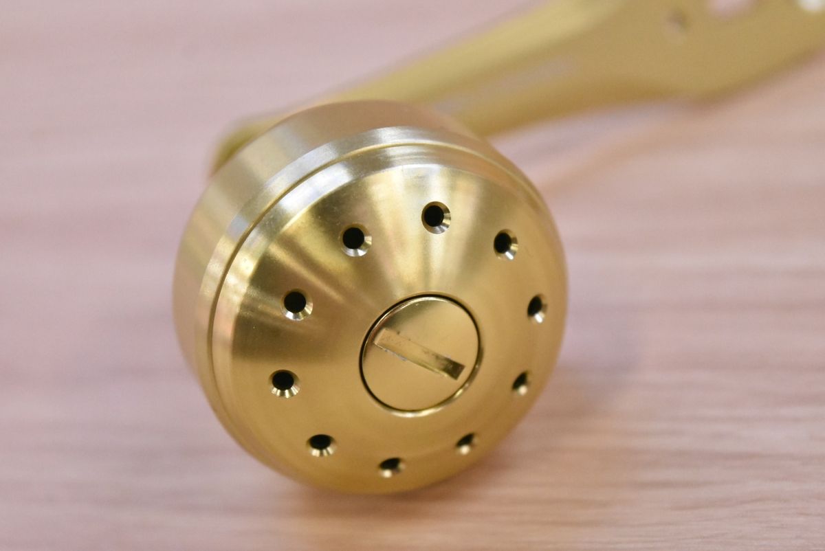 シマノ 夢屋 パワーバランスハンドル 65mm アルミゴールド SHIMANO