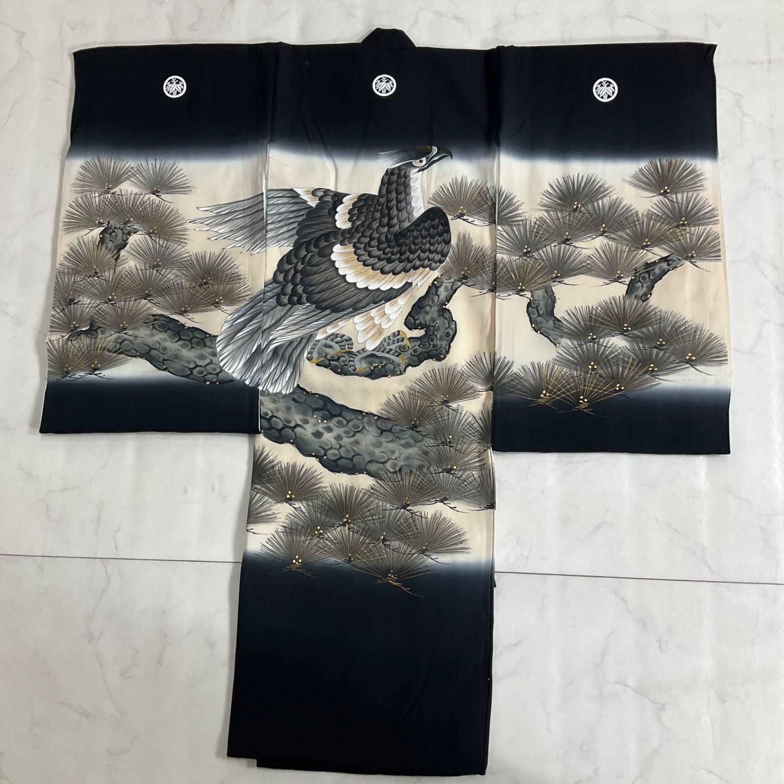 ◇kimono+one◇産着◇お宮参り◇正絹◇長襦袢付き◇五つ紋◇七五三