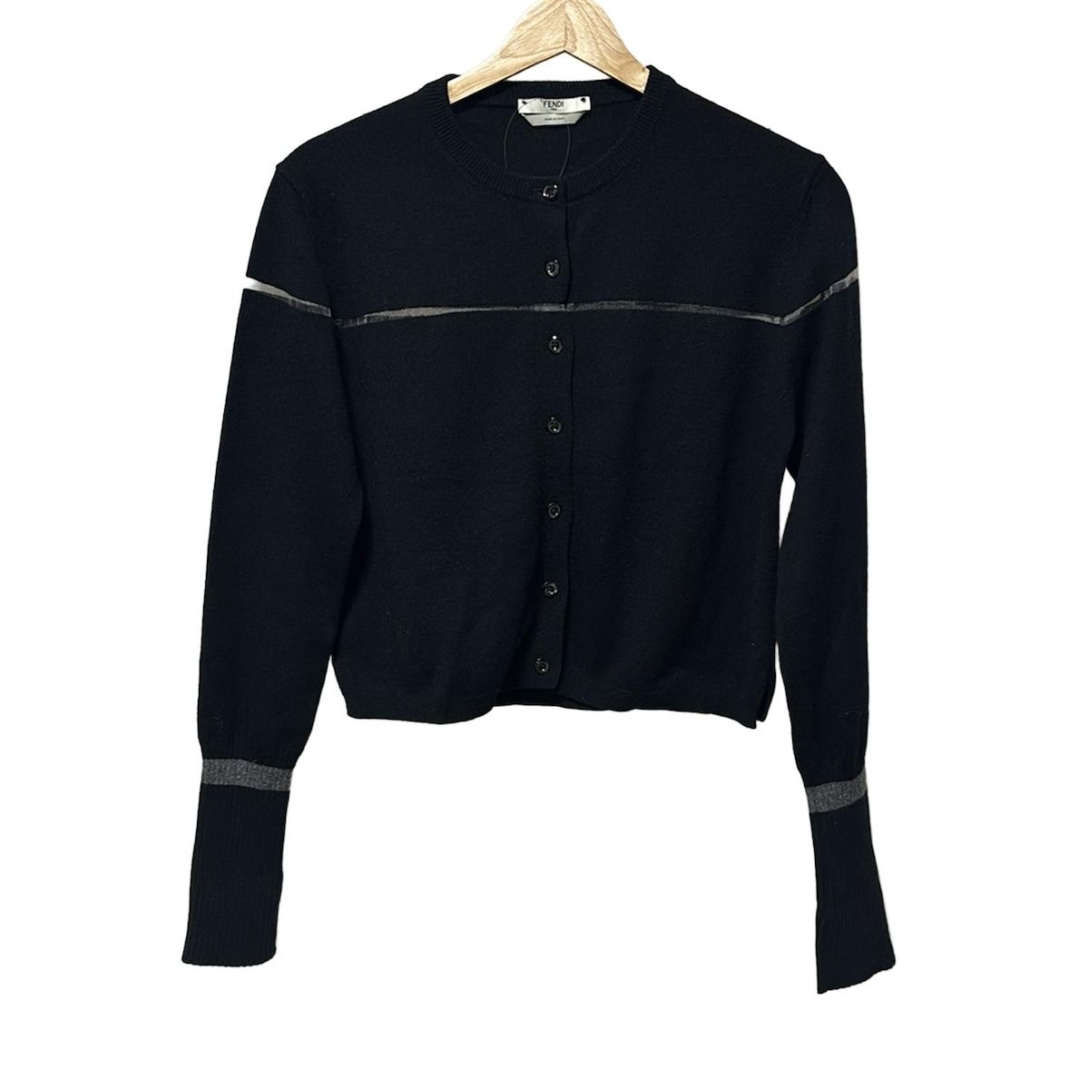 FENDI(フェンディ) カーディガン サイズ40 M レディース美品 - 黒 長袖