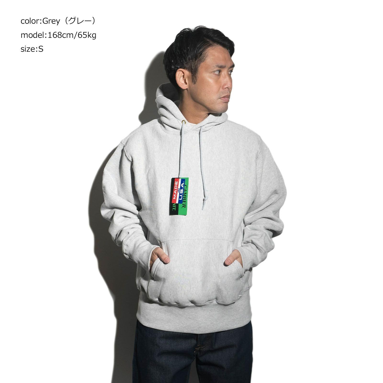キャンバー] 232 クロスニット プルオーバーフード グレー M [グレー 