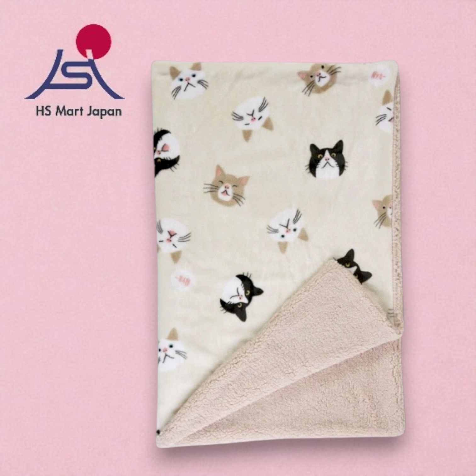 フレンズヒル 白猫 ターちゃん トークフレンズ 裏ボア ブランケット