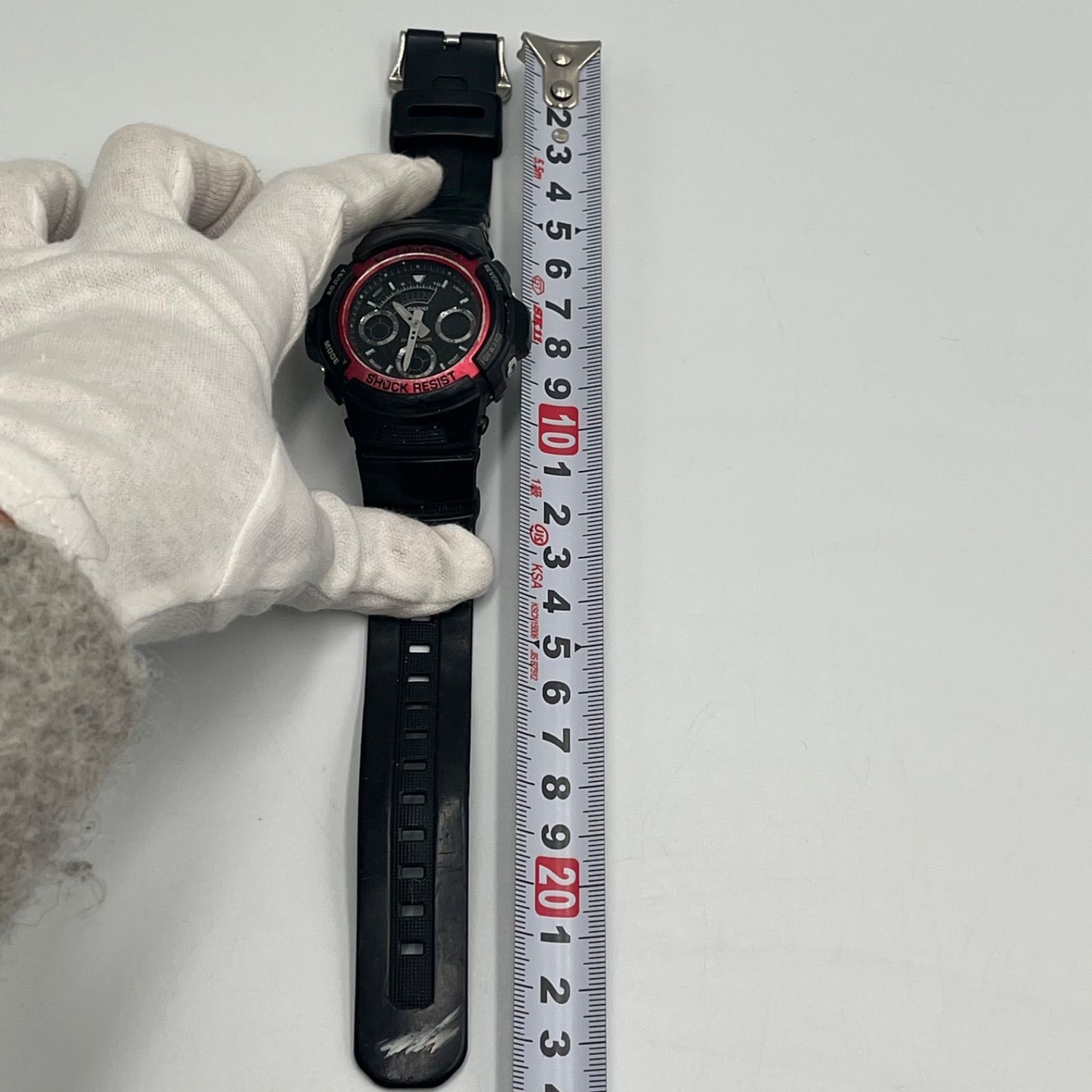 ◼︎カシオ G-SHOCK AW-591 アナデジ ブラック レッド クォーツ 腕時計