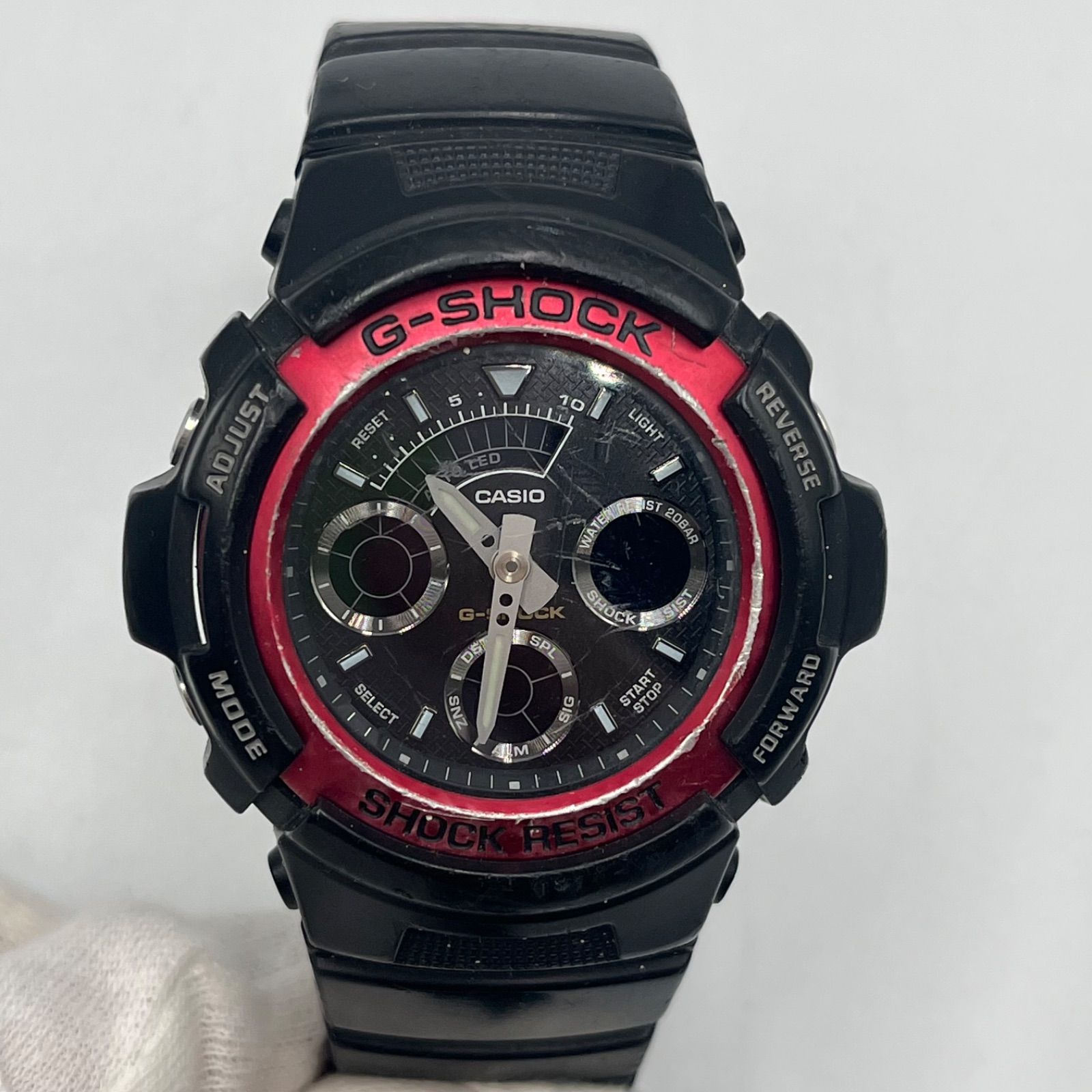 ◼︎カシオ G-SHOCK AW-591 アナデジ ブラック レッド クォーツ 腕時計 