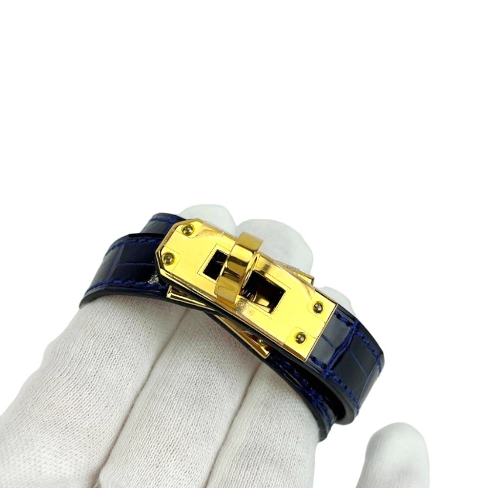 エルメス □新同□ ケリー ドゥブルトゥール ブレスレット 二重 ブルー