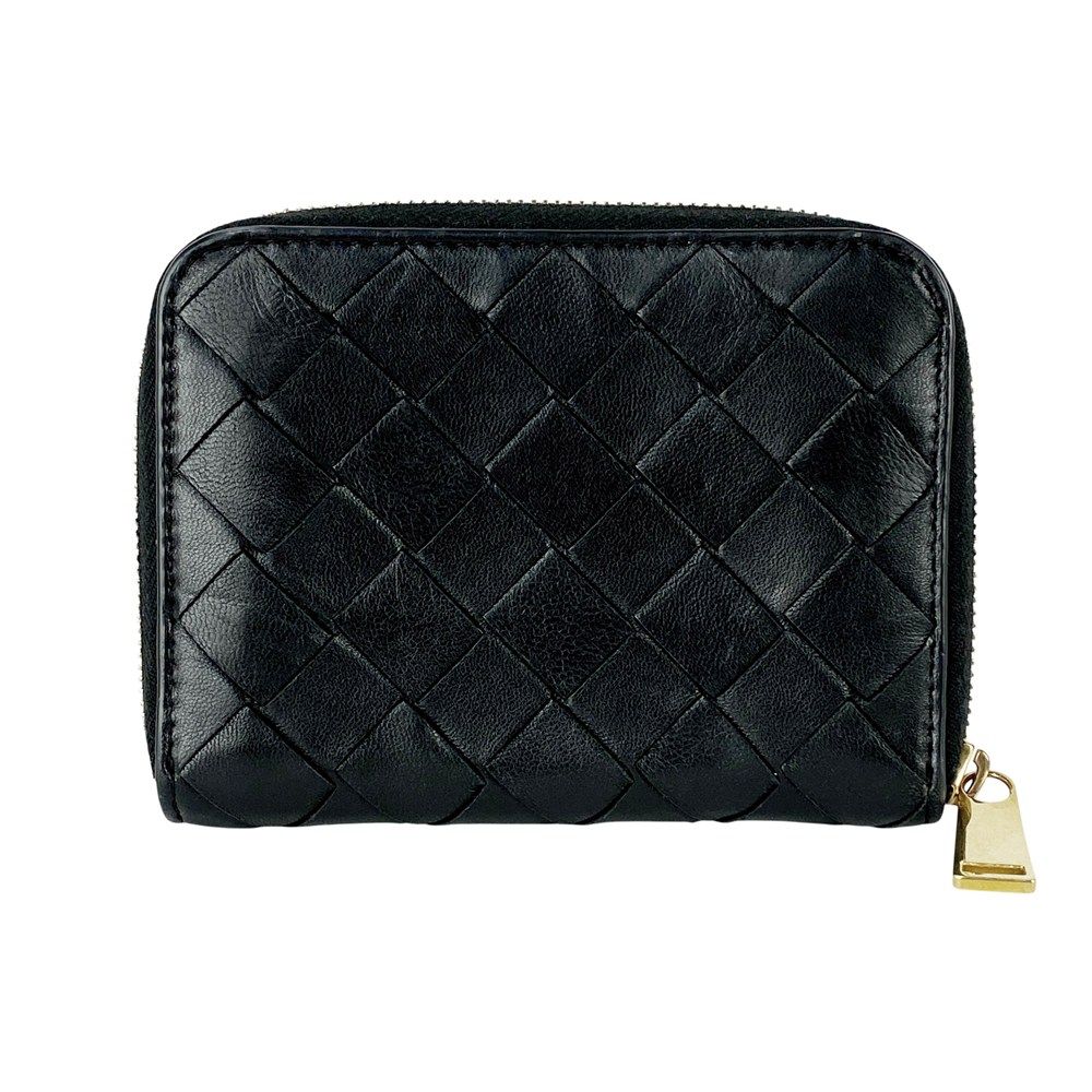 ボッテガヴェネタ イントレチャート 未使用 コインケース 小銭入れ ブラック ボッテガヴェネタ □中古□ イントレチャート コインケース 小銭入れ