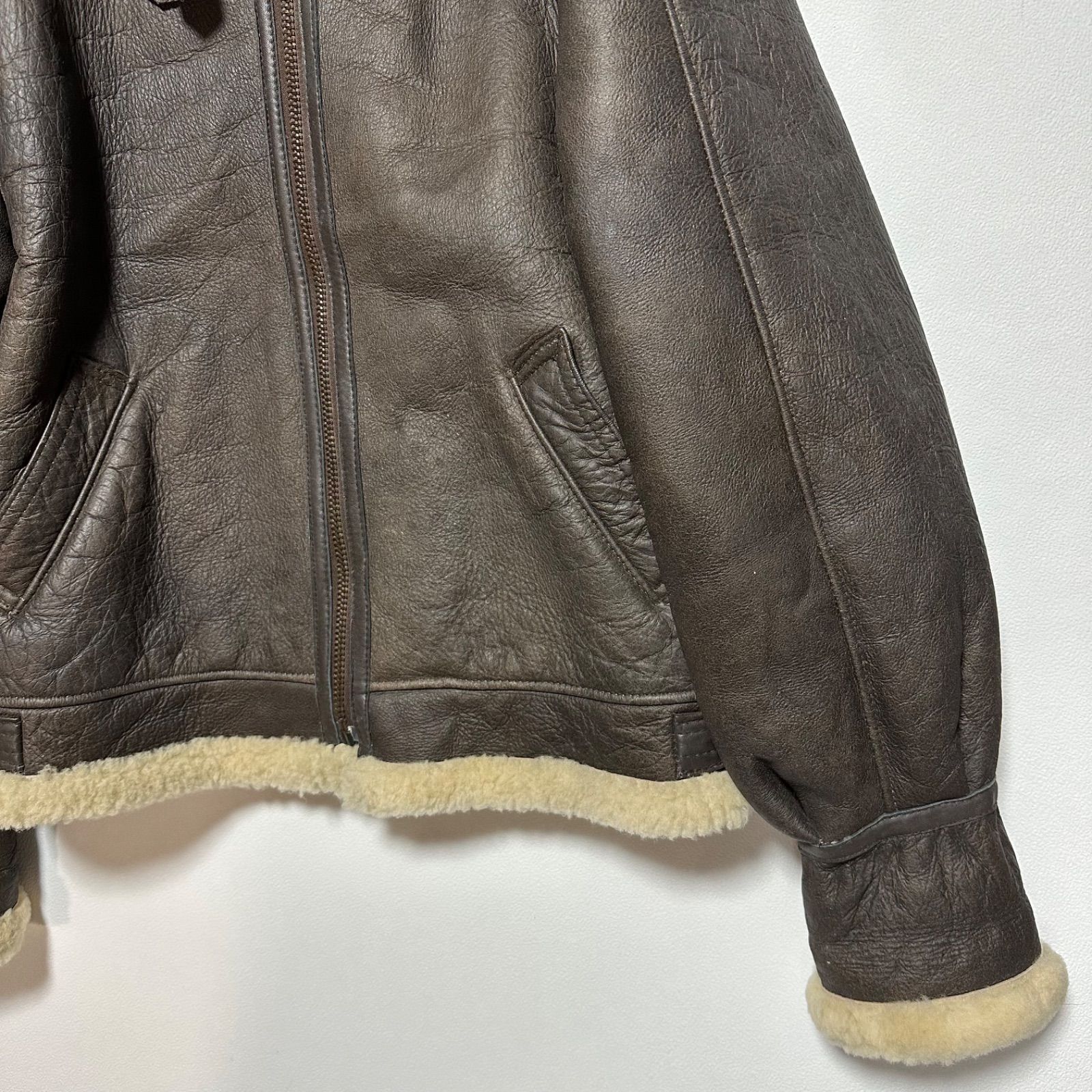 B-3タイプ ムートンジャケット 羊革 シープスキン ボア フライト