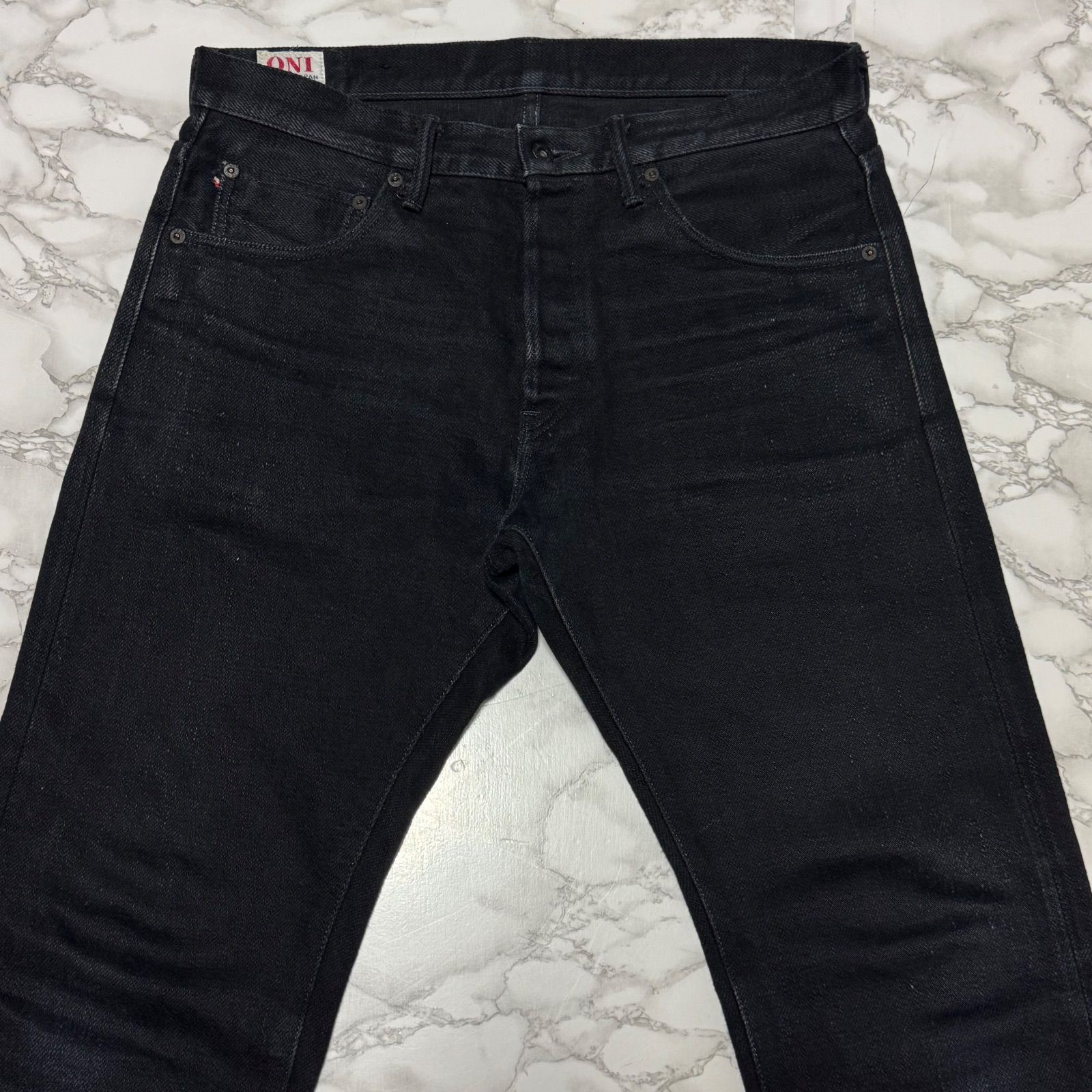 希少【ONI DENIM 鬼デニム 【商品名】ONI-902AIZ×BK 藍墨/リラックス 