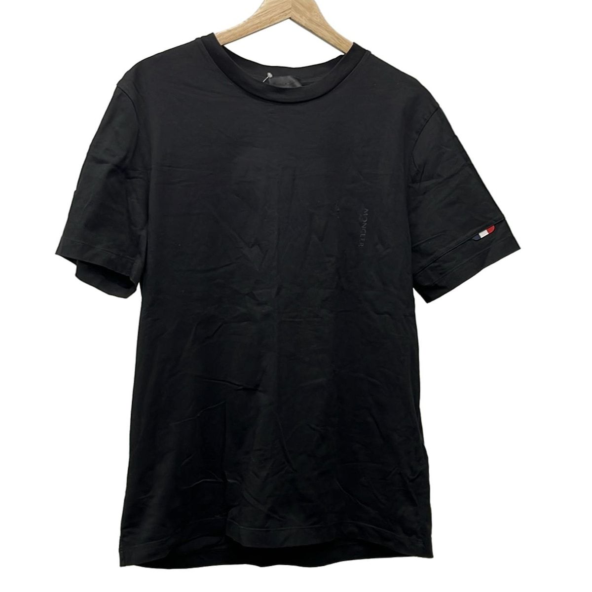 美品】 MONCLER モンクレール半袖Tシャツ黒 M 【公式通販】