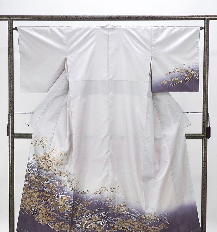 訪問着 未使用 正絹 四季花 身丈156cm 裄丈64.5cm 紬訪問着 未着用