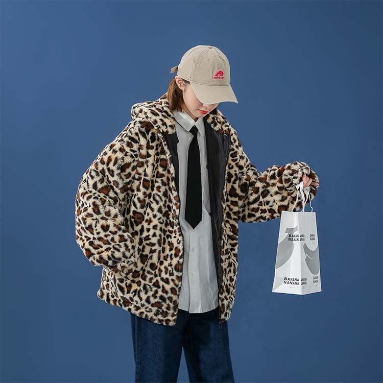 ヒョウ柄 レオパード ボア ジャケット メンズ レディース ファー