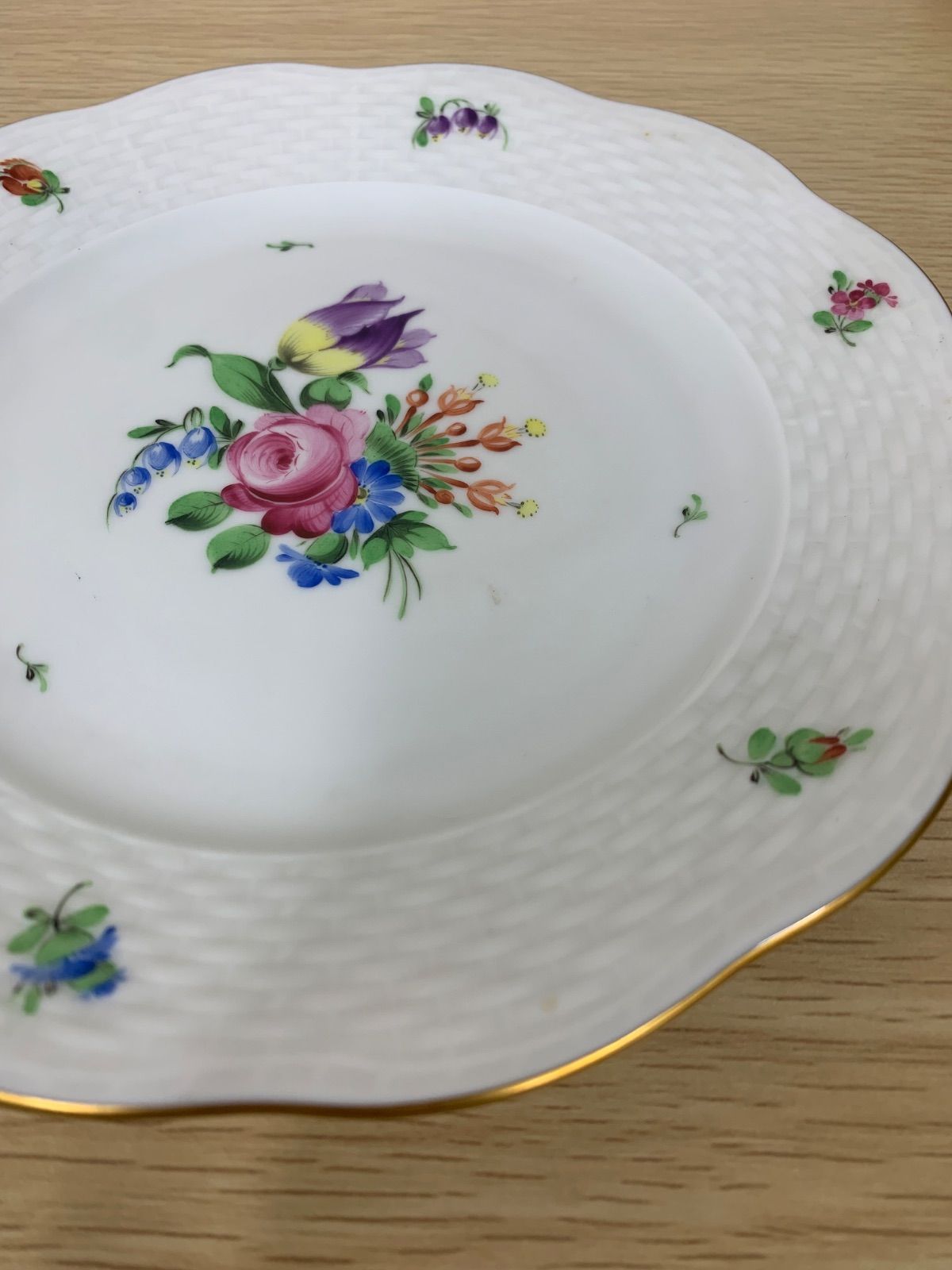 ☆4 B ヘレンド Herend チューリップの花束 プレート 19cm 【その他