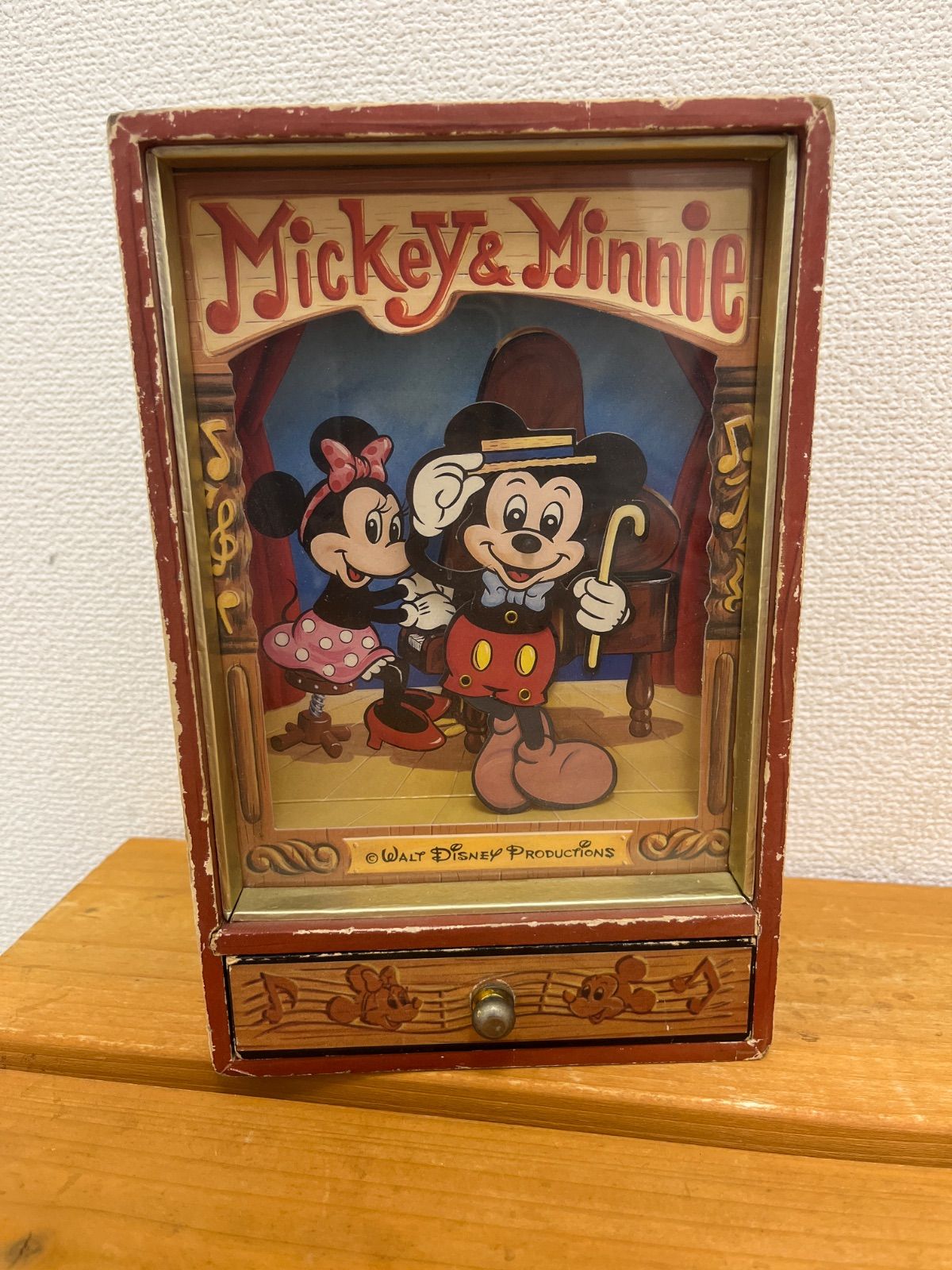 希少】昭和レトロ ミッキーマウス ミニー オルゴール ウォルト