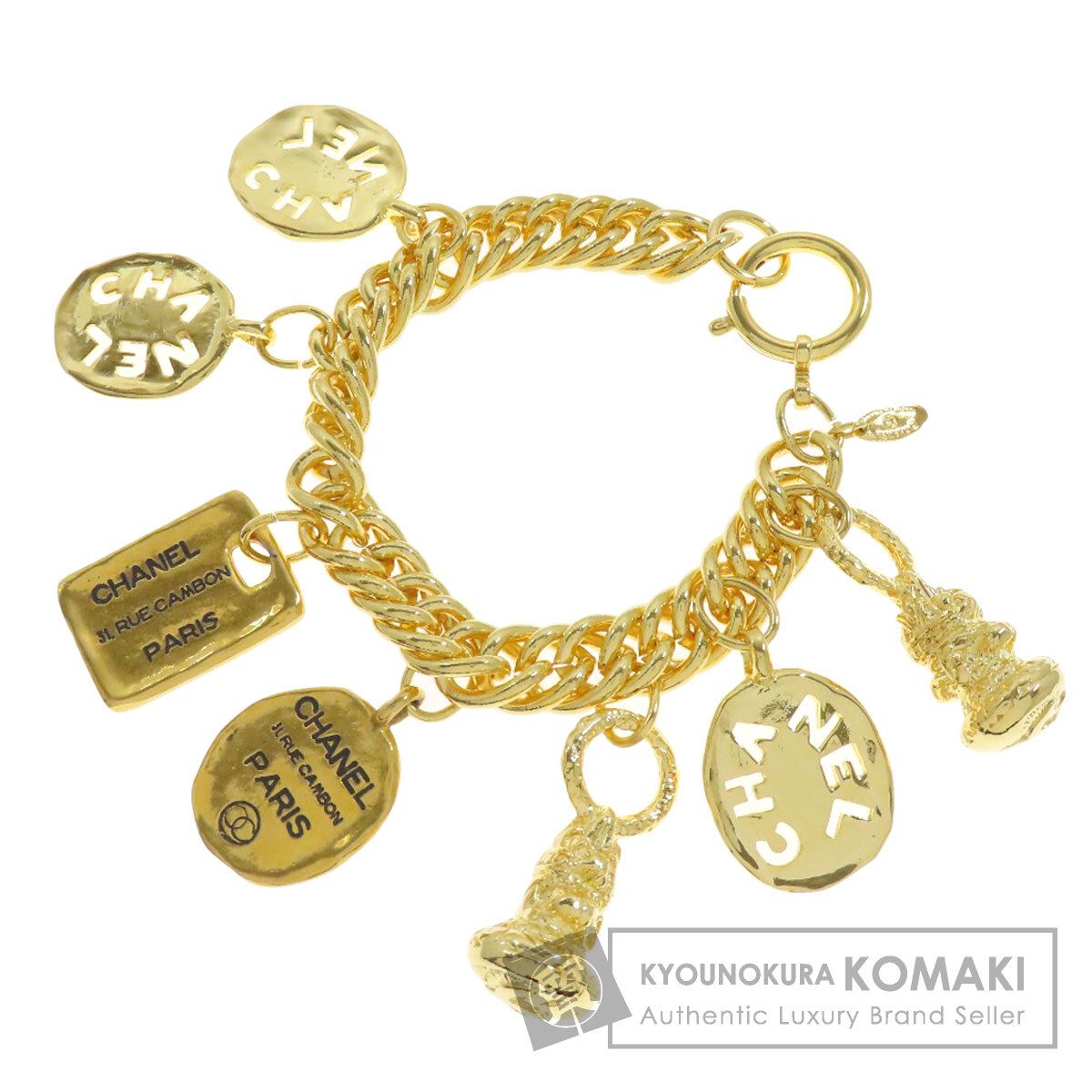 CHANEL シャネル ヴィンテージ ロゴプレート ブレスレット 金属製