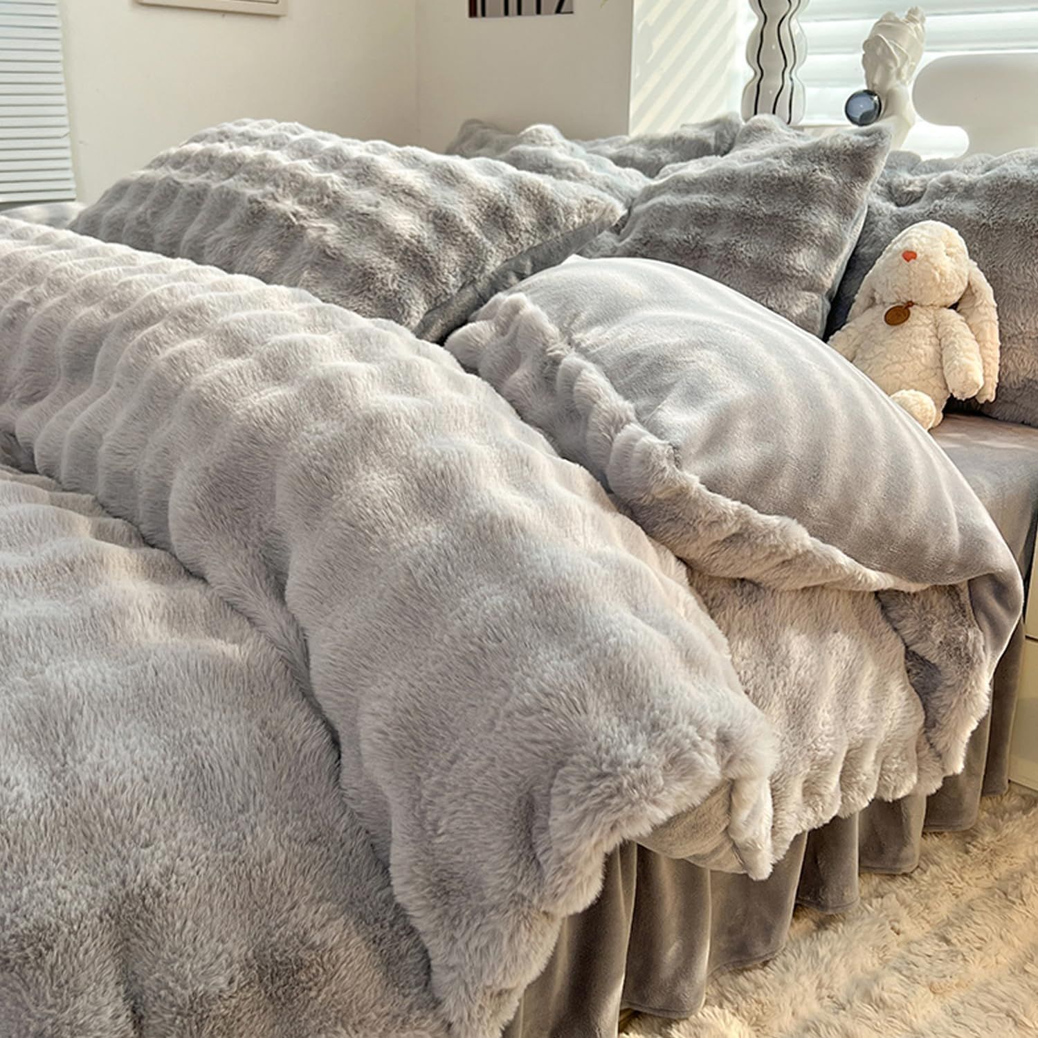 zz．luxi」布団カバーセット 3点セット シングル 冬用 ミルク