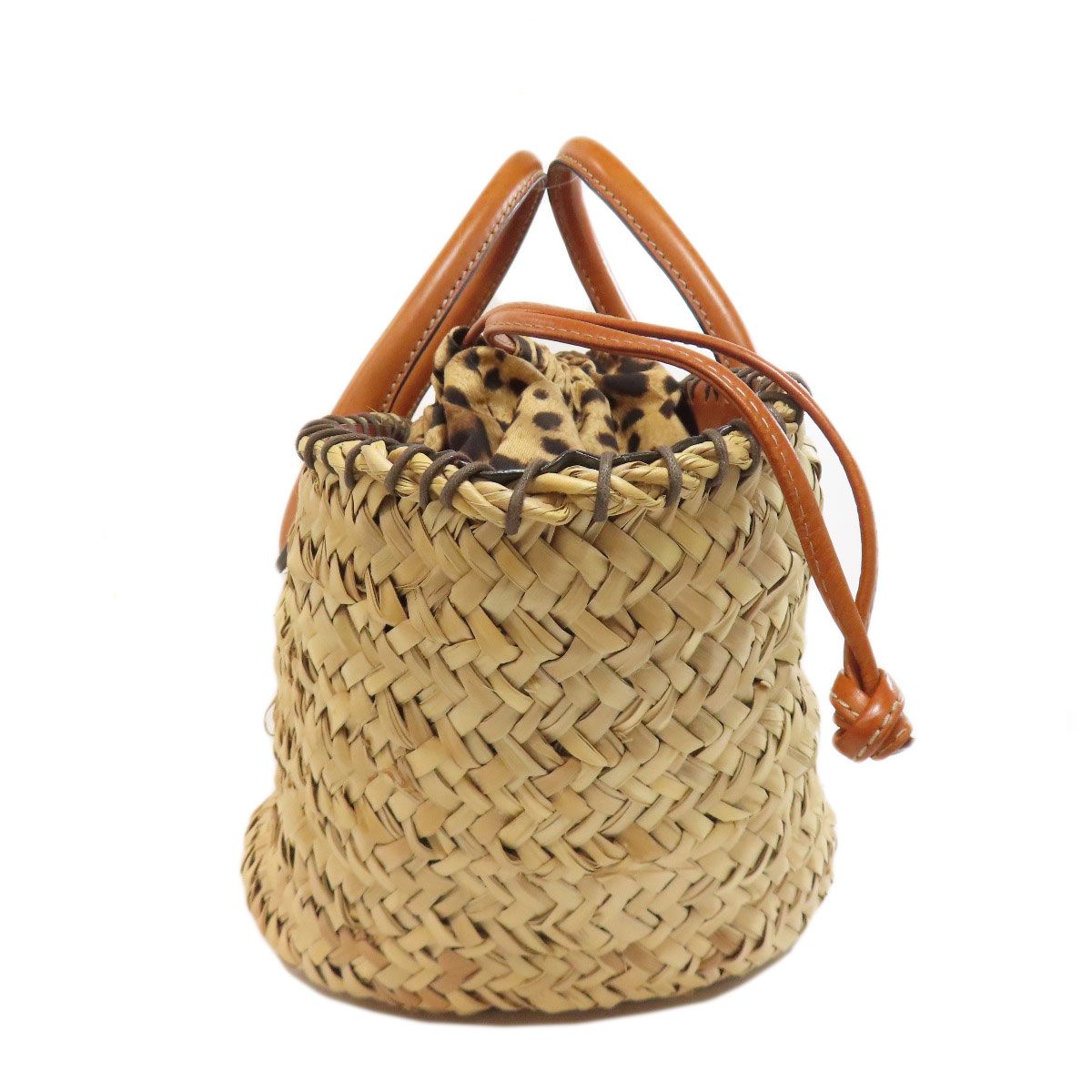 DOLCE＆GABBANA ドルチェアンドガッバーナ ラフィア かご トート Dolce&Gabbana ドルチェアンドガッバーナ かごバッグ レオパード