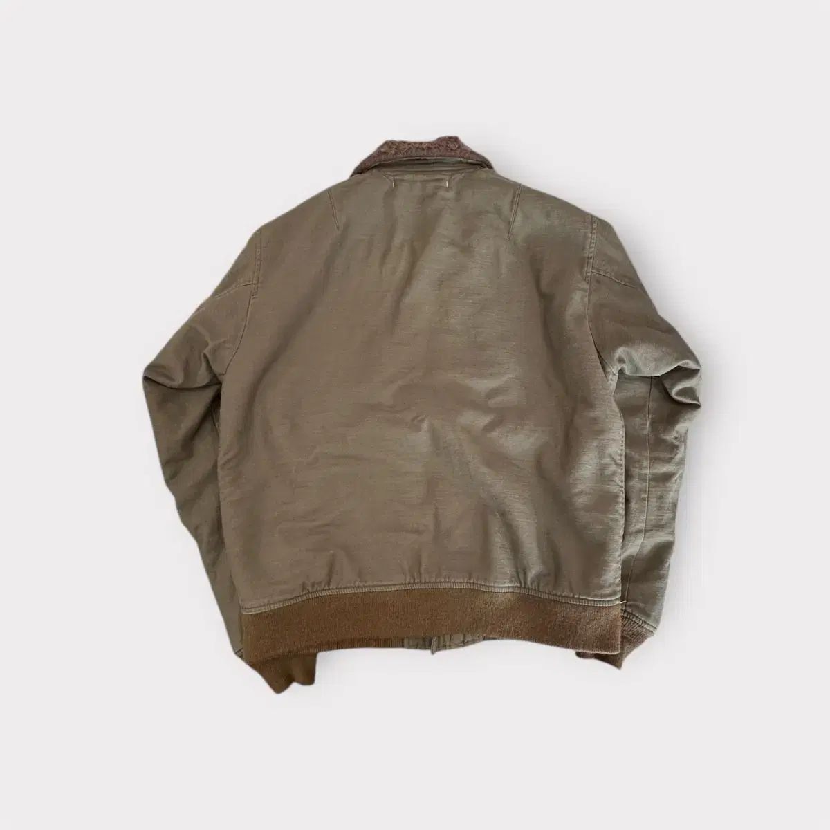 カーキ色 ファー カラ ブルゾン フライト ジャケット - メルカリ