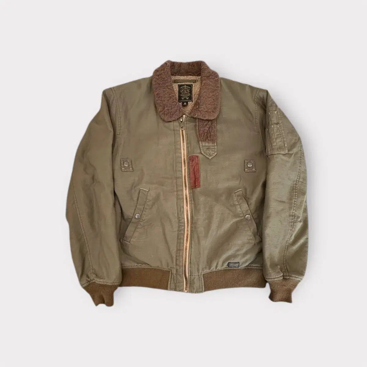 カーキ色 ファー カラ ブルゾン フライト ジャケット - メルカリ