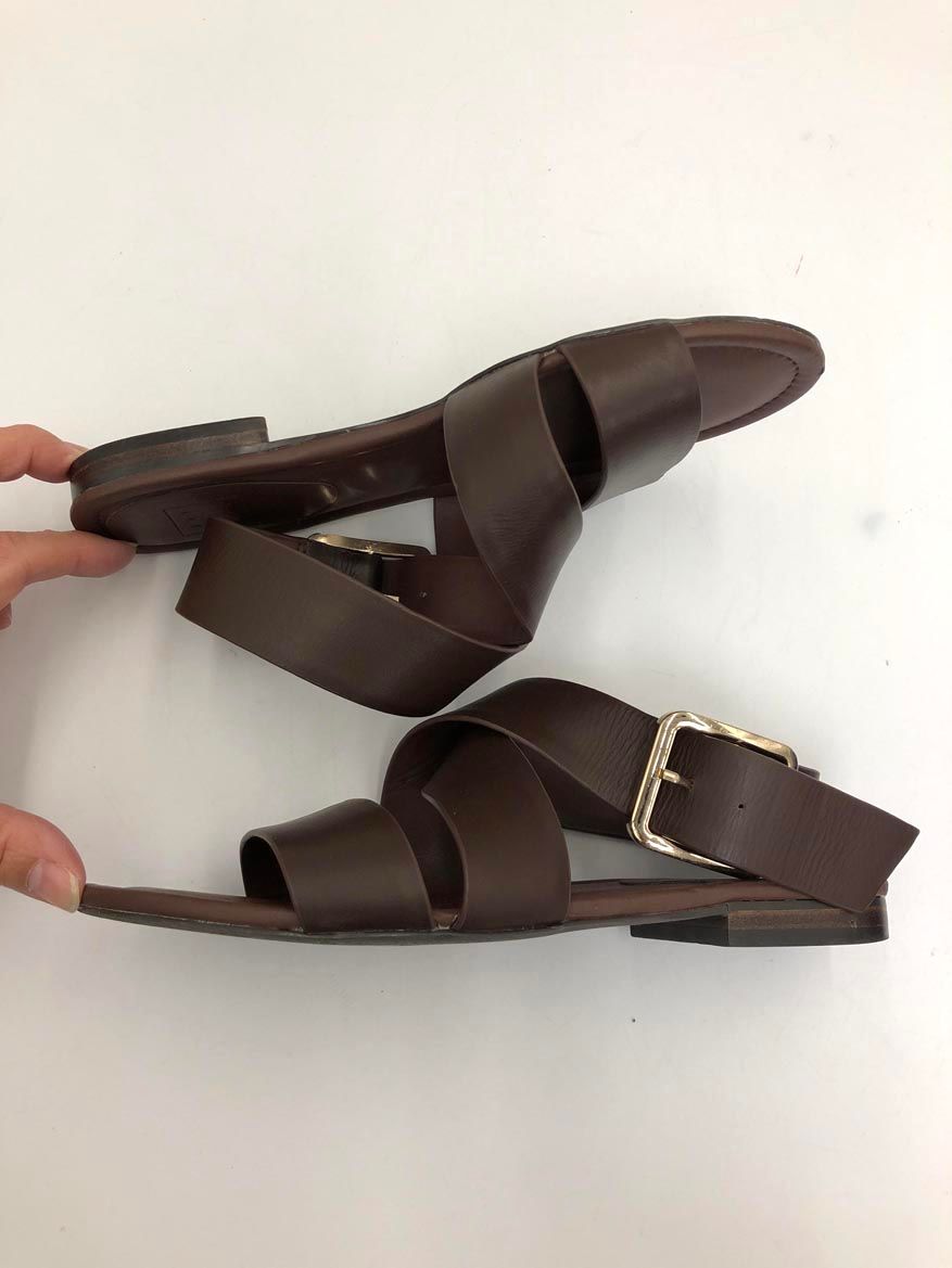 二点おまとめ専用❗️リムアーク 二点 RIM.ARK リムアーク クロスストラップレザー サンダル sizeM/こげ茶