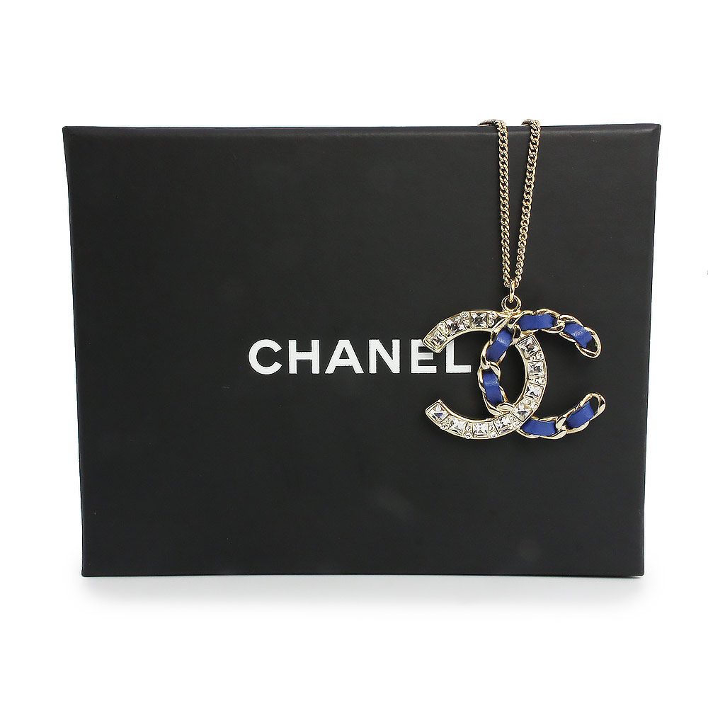 シャネル AB0021 ラージ ココマーク チェーン スクエア ラインストーン