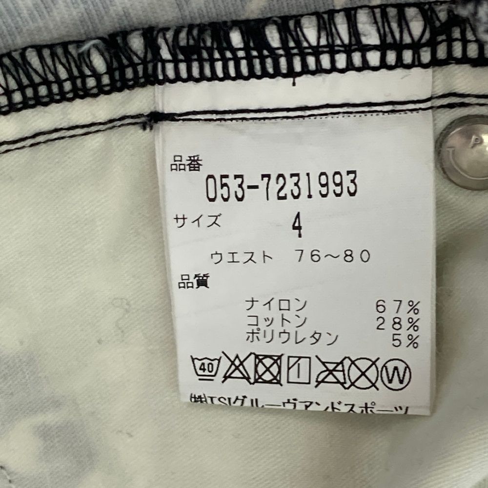 サイズ：4 PEARLY GATES パーリーゲイツ ストレッチパンツ 千鳥柄