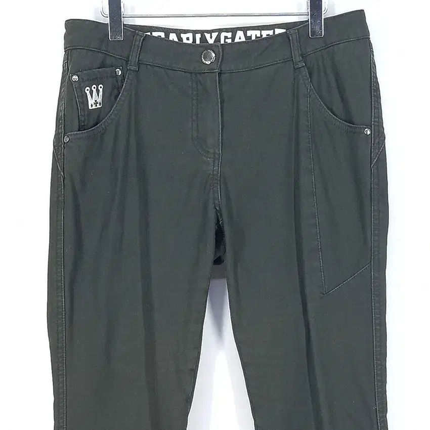 パーリーゲイツ レディース 起毛 微ストレッチ ストレート コットン