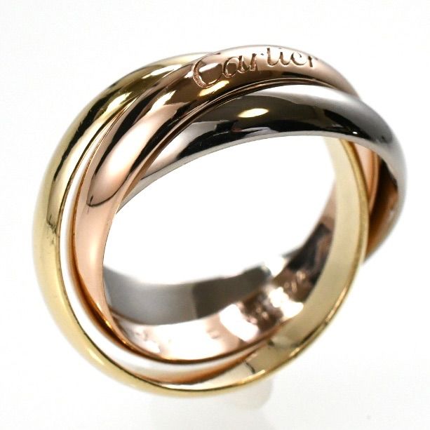 Cartier カルティエ トリニティリング MM スリーカラー 3連リング K18