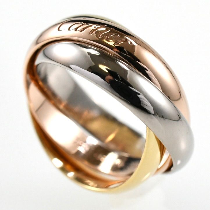 Cartier カルティエ トリニティリング MM スリーカラー 3連リング K18