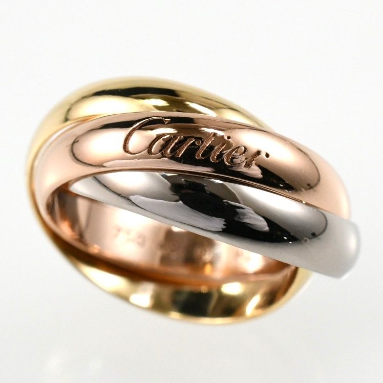 Cartier カルティエ トリニティリング MM スリーカラー 3連リング K18