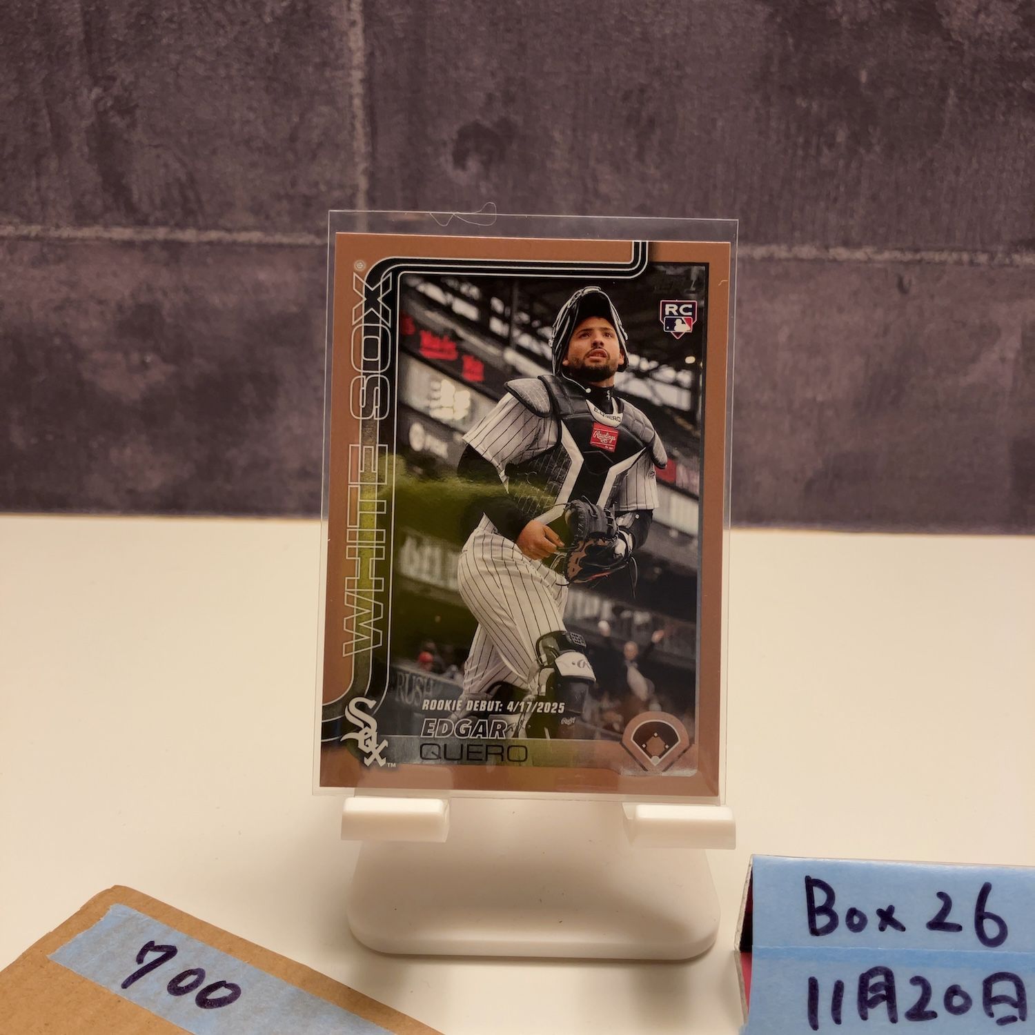 2025 Topps Update Series Edgar Quero 1285/2025 Chicago White Sox 