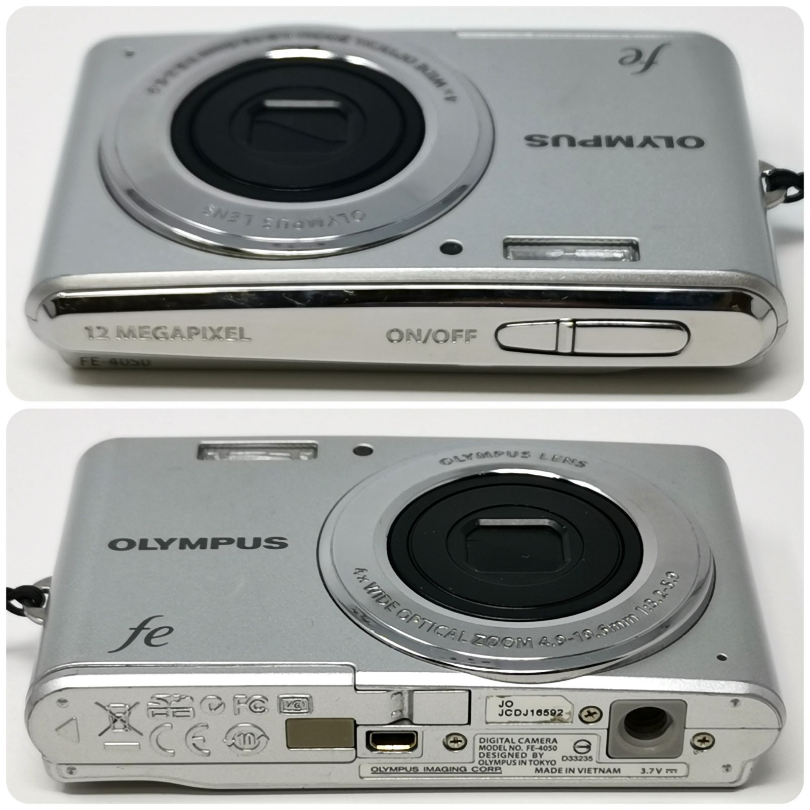 OLYMPUS FE-4050 カメラ コンデジ 動作確認済み SDカードあり 初期化 