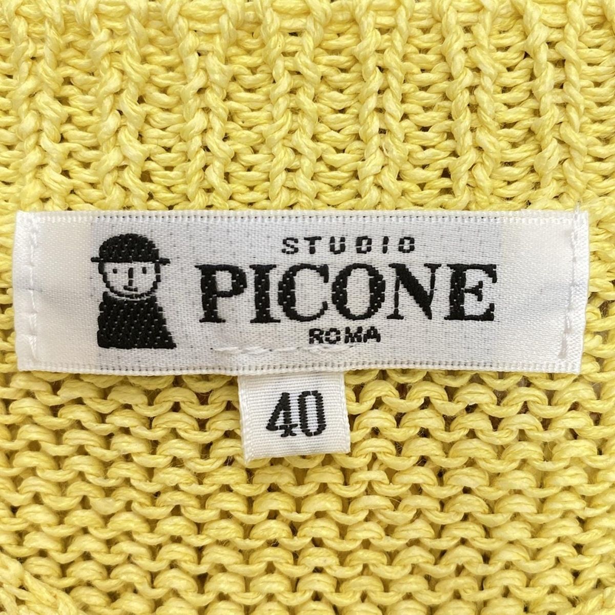 PICONE(ピッコーネ) 七分袖セーター サイズ40 M レディース イエロー