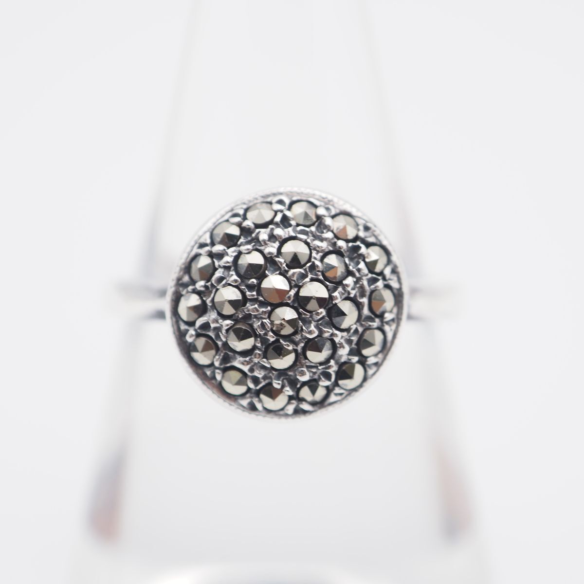 J886 マーカサイト マルカジット SILVER刻印 リング デザイン シルバー