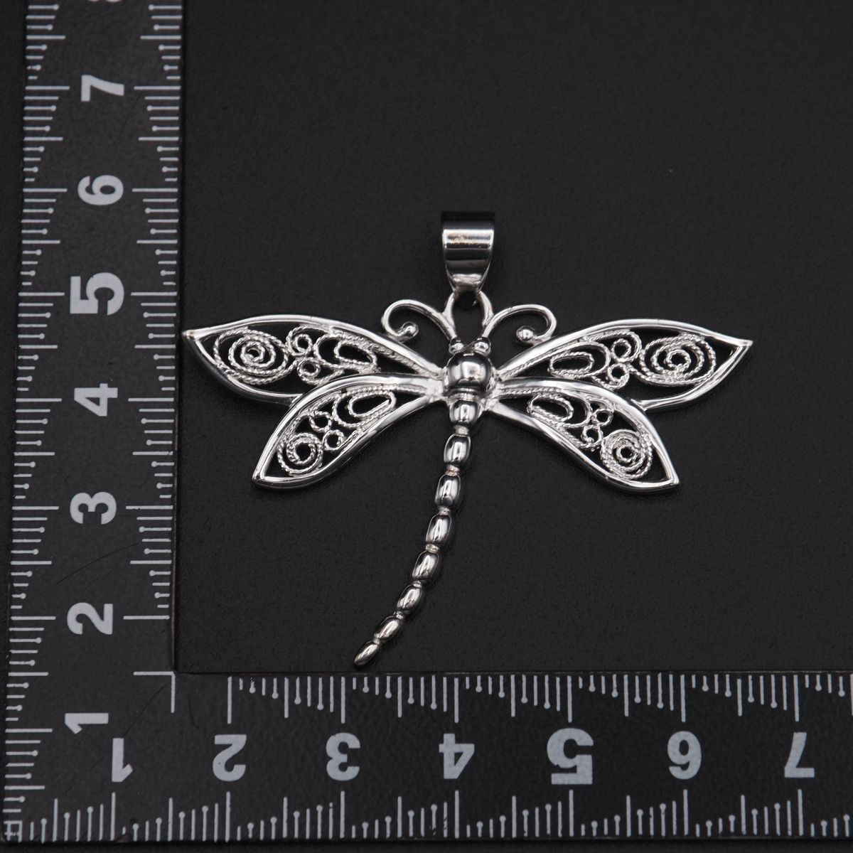 J735 ヴィンテージ 925刻印 ペンダント トップ フィリグリー 銀線細工