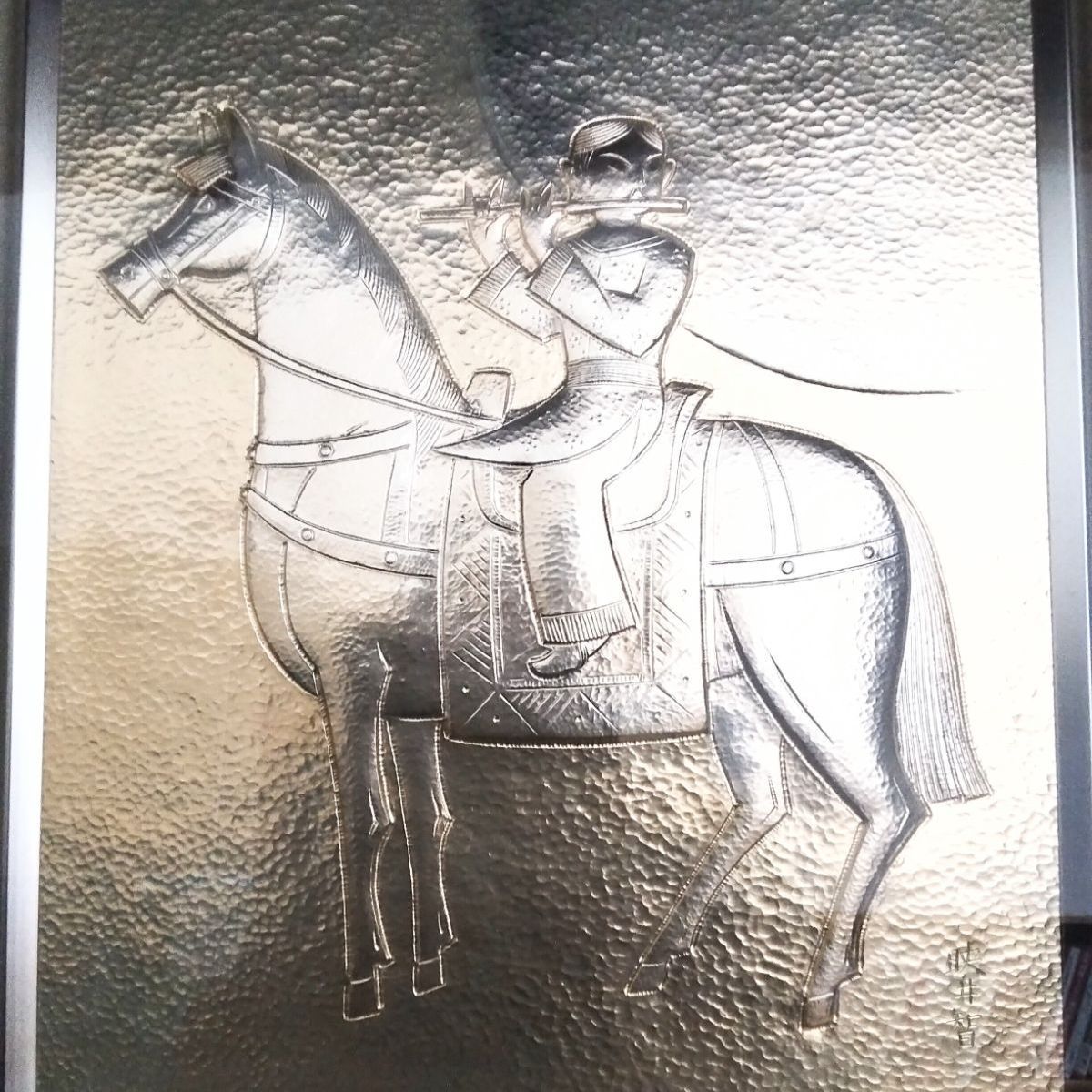 人間国宝・金森映井智作品 パネル額／静韻 500限定 アンティーク 《NO