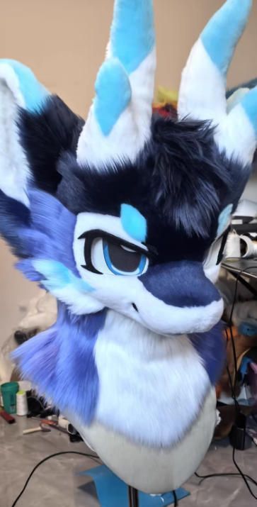 ☆着ぐるみヘッド ドラゴン NO.512 パープル 全頭ヘッド ケモノ ファー