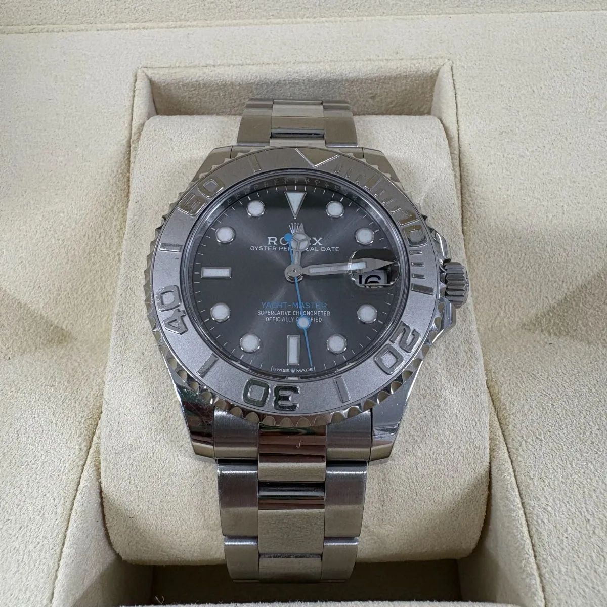 ROLEX ロレックス ヨットマスター ダークロジウム SS/プラチナ950