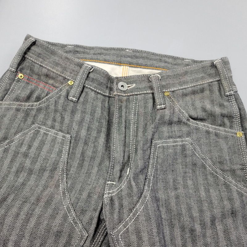 中古品】 IRON HEART アイアンハート HERRINGBONE DOUBLE KNEE PAINTER