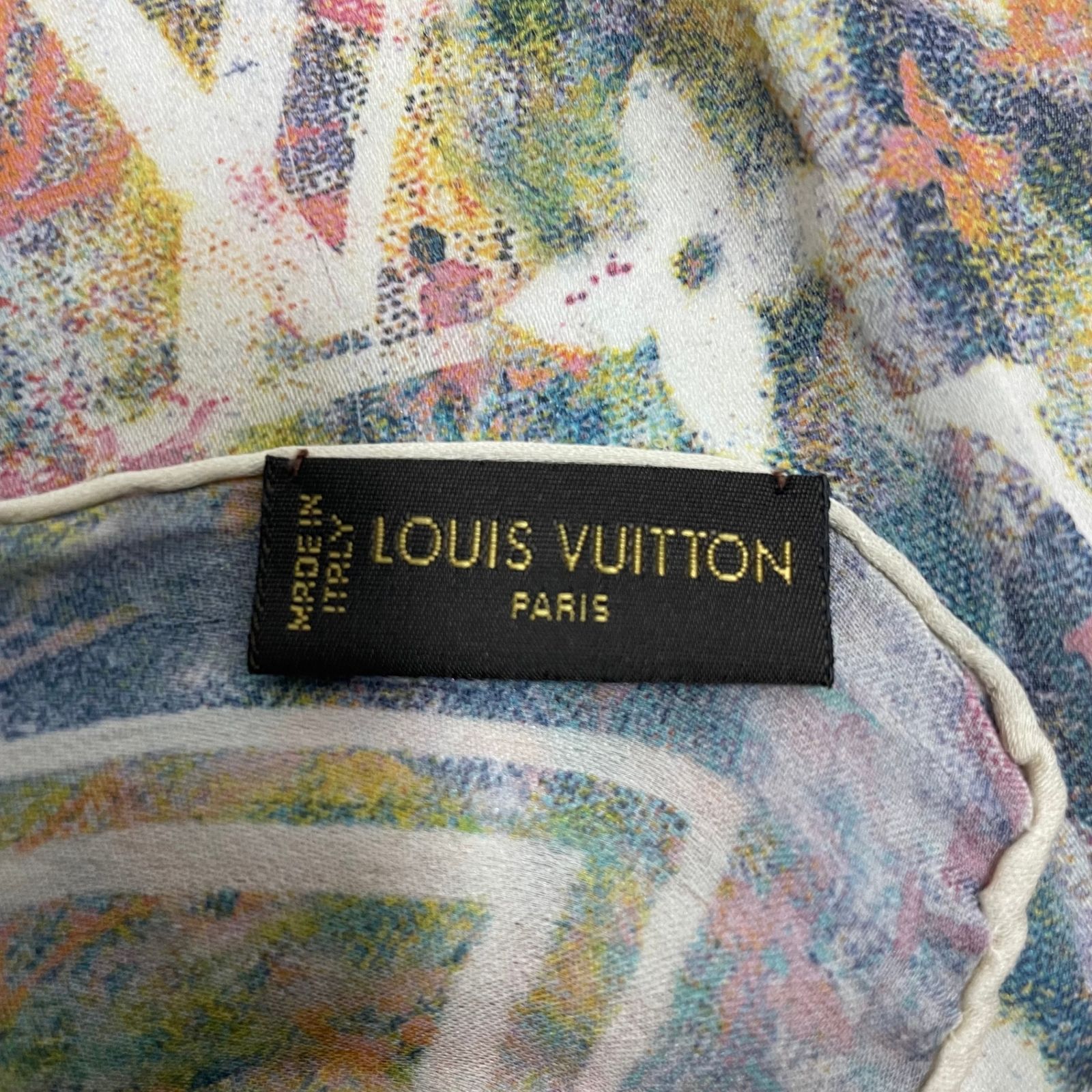 美品 LOUIS VUITTON ルイ ヴィトン スカーフ シルク モノグラム マルチ