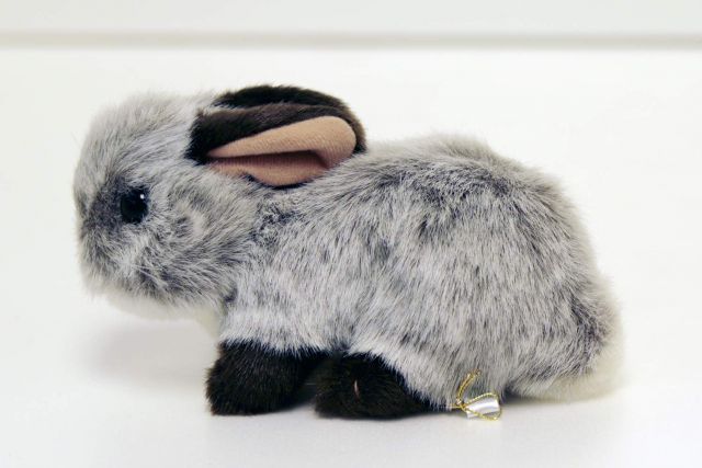 送料無料】吉徳 りくのなかまたち ウサギ ぬいぐるみ グレー 180498