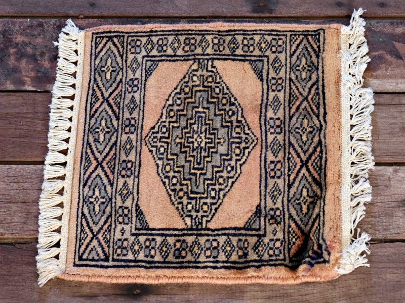 RAGB105 ヴィンテージ ミニラグ トライバルラグ 絨毯 30cm×29cm - メルカリ