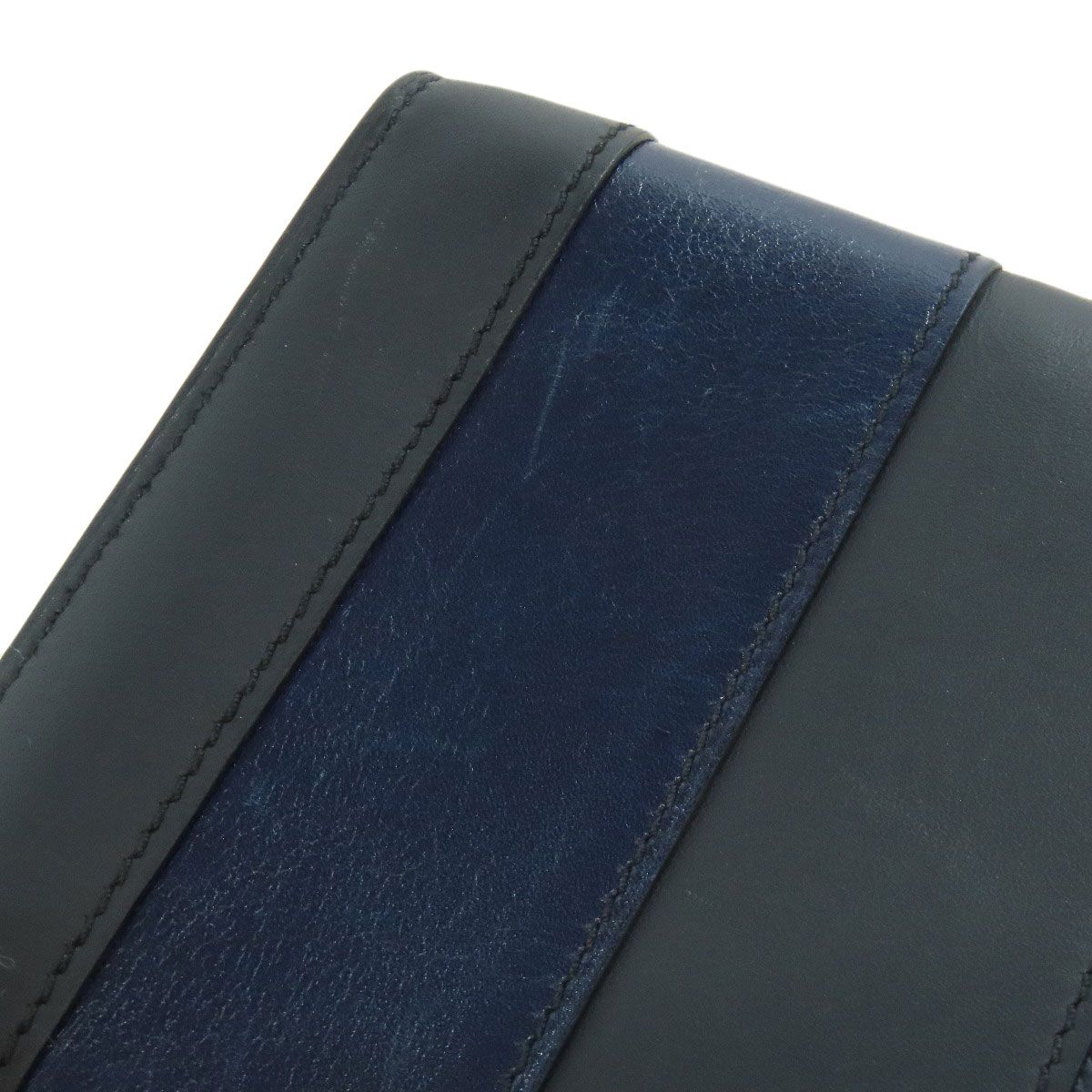 エルメス　ストライプ　クラッチバック HERMES エルメス ストライプ クラッチバッグ レザー メンズ [中古