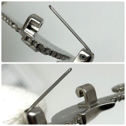 HERMES エルメス タツノオトシゴ ブローチ メタル シルバー ブランド