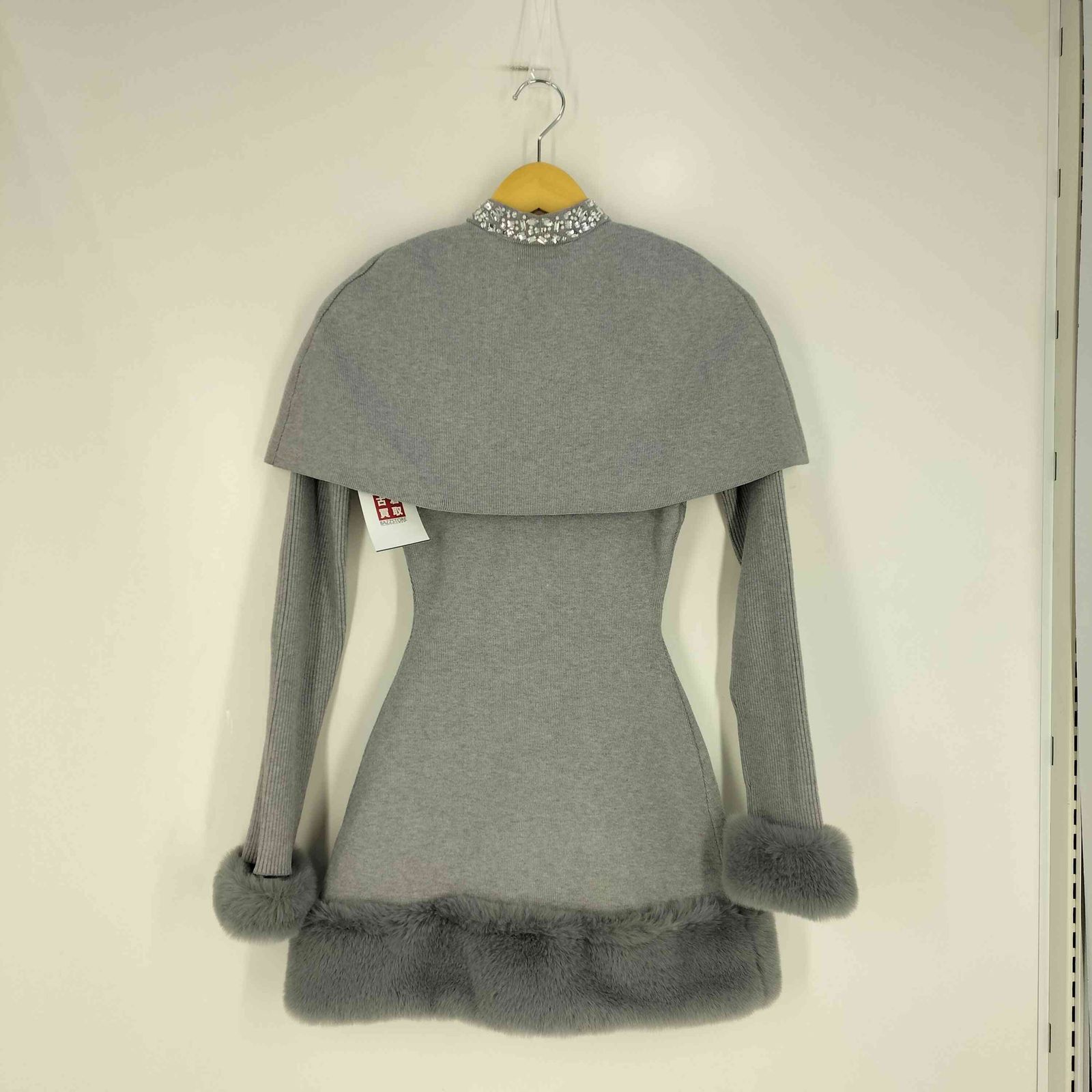 ダーリッチ Darich 25aw ビジューケープニットミニワンピース 