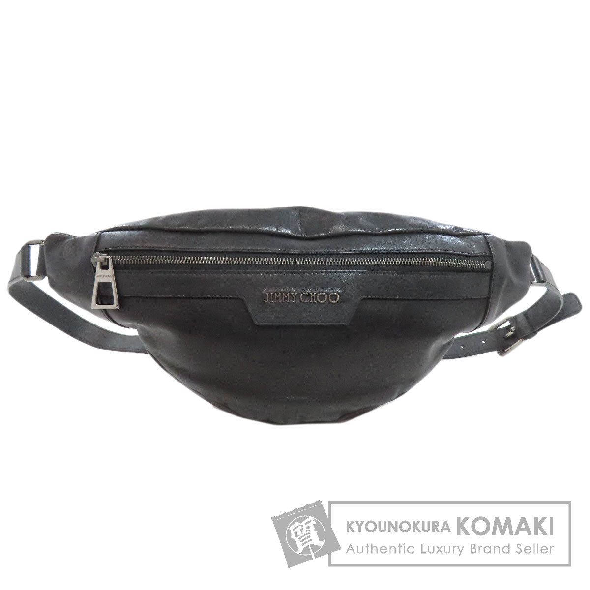 Jimmy Choo ジミーチュウ ロゴ ボディバッグ レザー レディース [中古