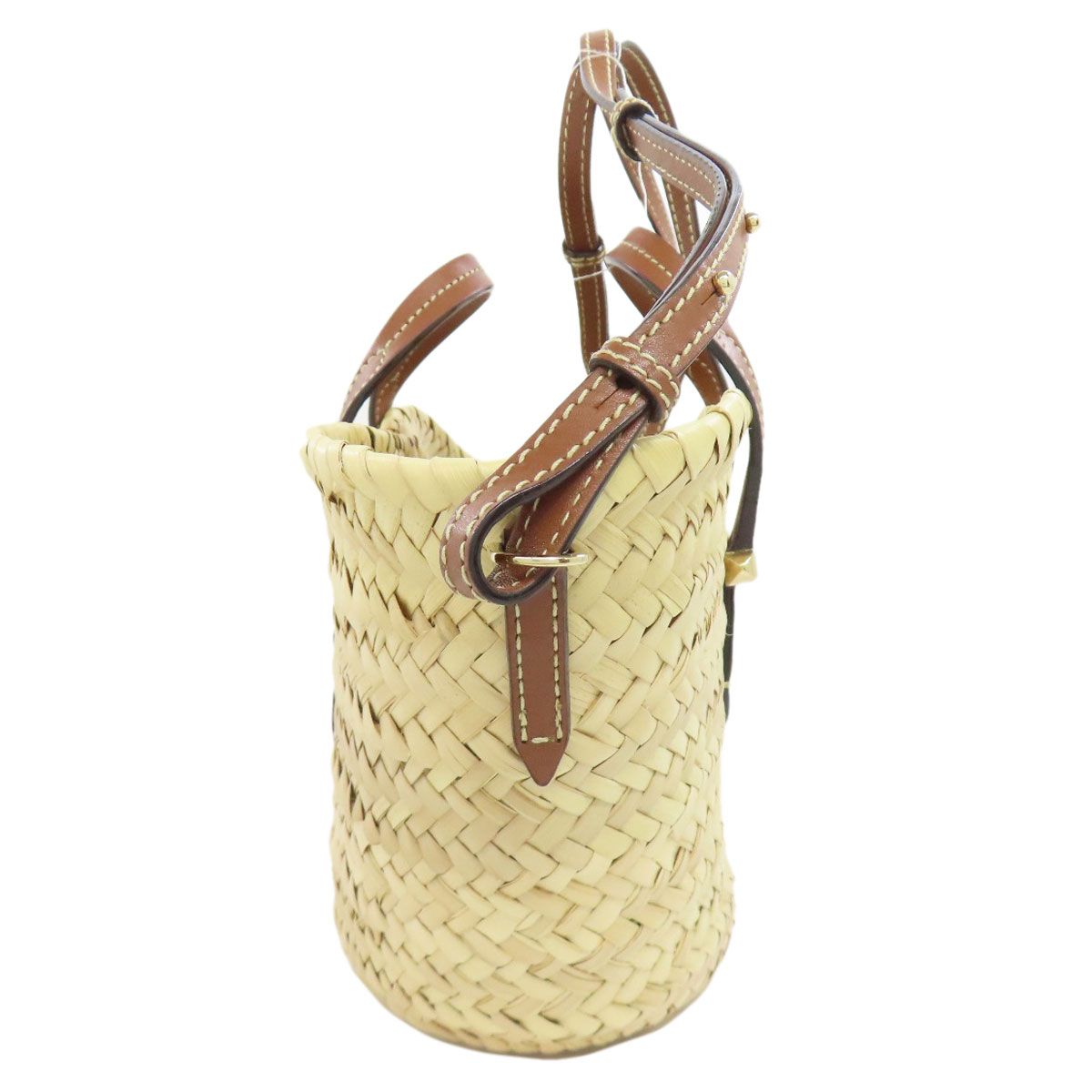 Jimmy Choo ジミーチュウ カゴバッグ 2WAY ハンドバッグ ラフィア