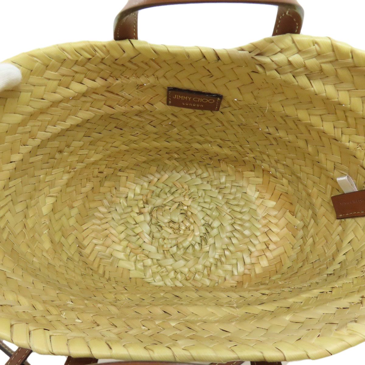 Jimmy Choo ジミーチュウ カゴバッグ 2WAY ハンドバッグ ラフィア