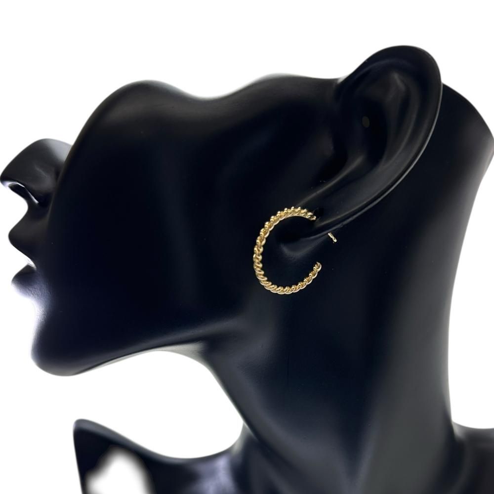 TIFFANY&Co./ティファニー】ツイスト フープ ピアス K18YGイエロー