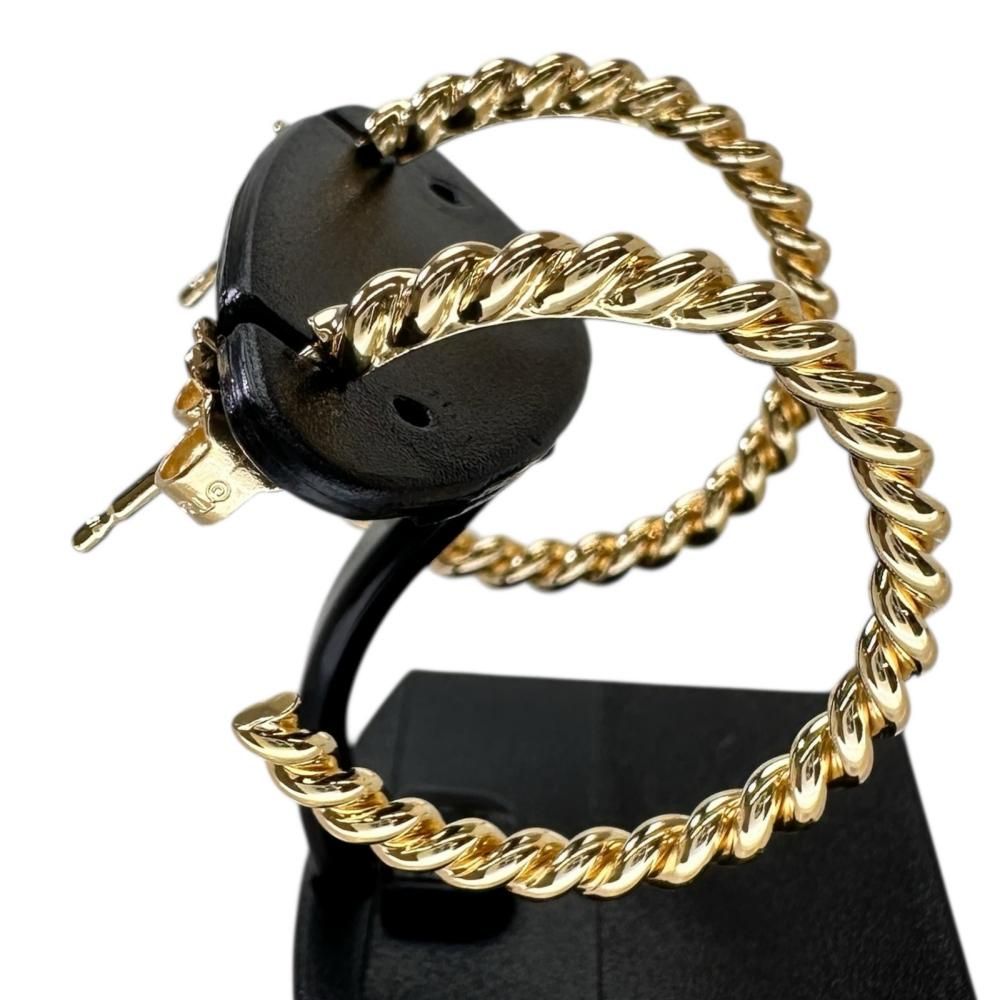 TIFFANY&Co./ティファニー】ツイスト フープ ピアス K18YGイエロー